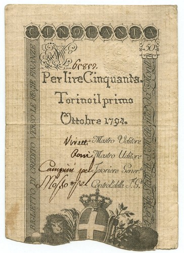 Lire regno sardegna - 50,