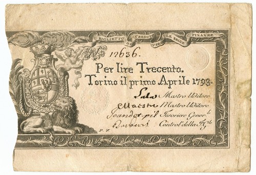 300 lire regie finanze torino - lire,