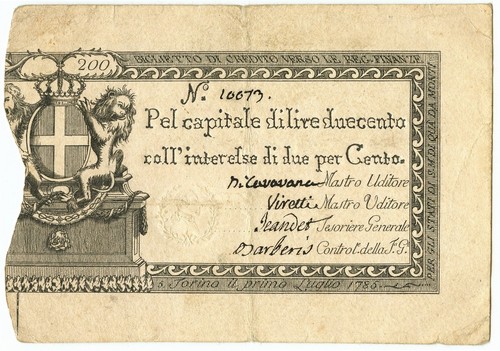 200 lire regie finanze torino - regie,