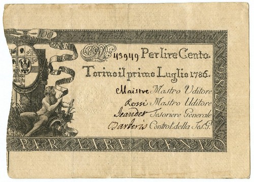 100 lire regie - 100, torino